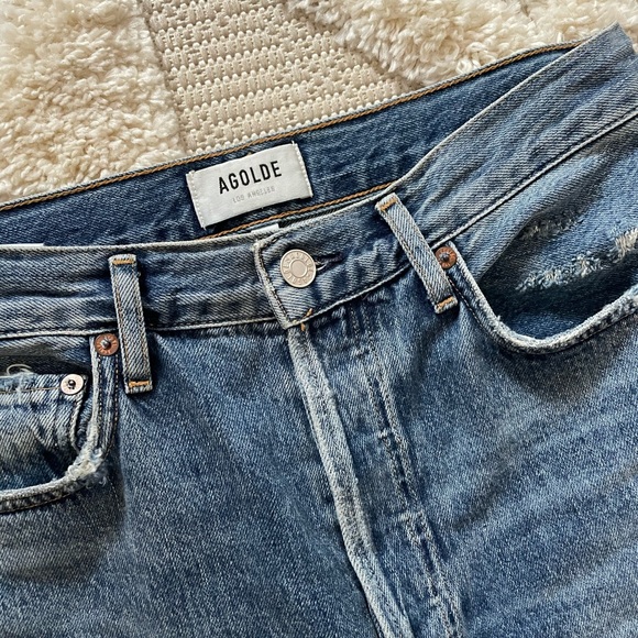 Agolde Riley High Rise Straight Crops - Picture 5 of 9